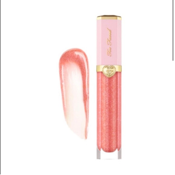 🍑Too faced 🍑rich & dazzling sparkling lip gloss " you up" color nib - Picture 1 of 6